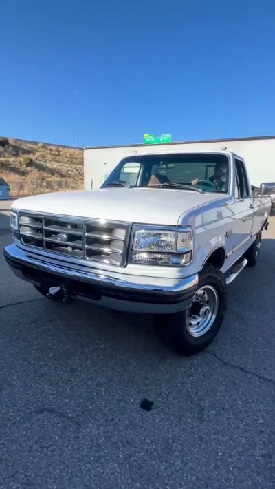All New Seats Headliner And Door Panels On This 1996 Ford F 250 With Olympus Earth Vinyl Like